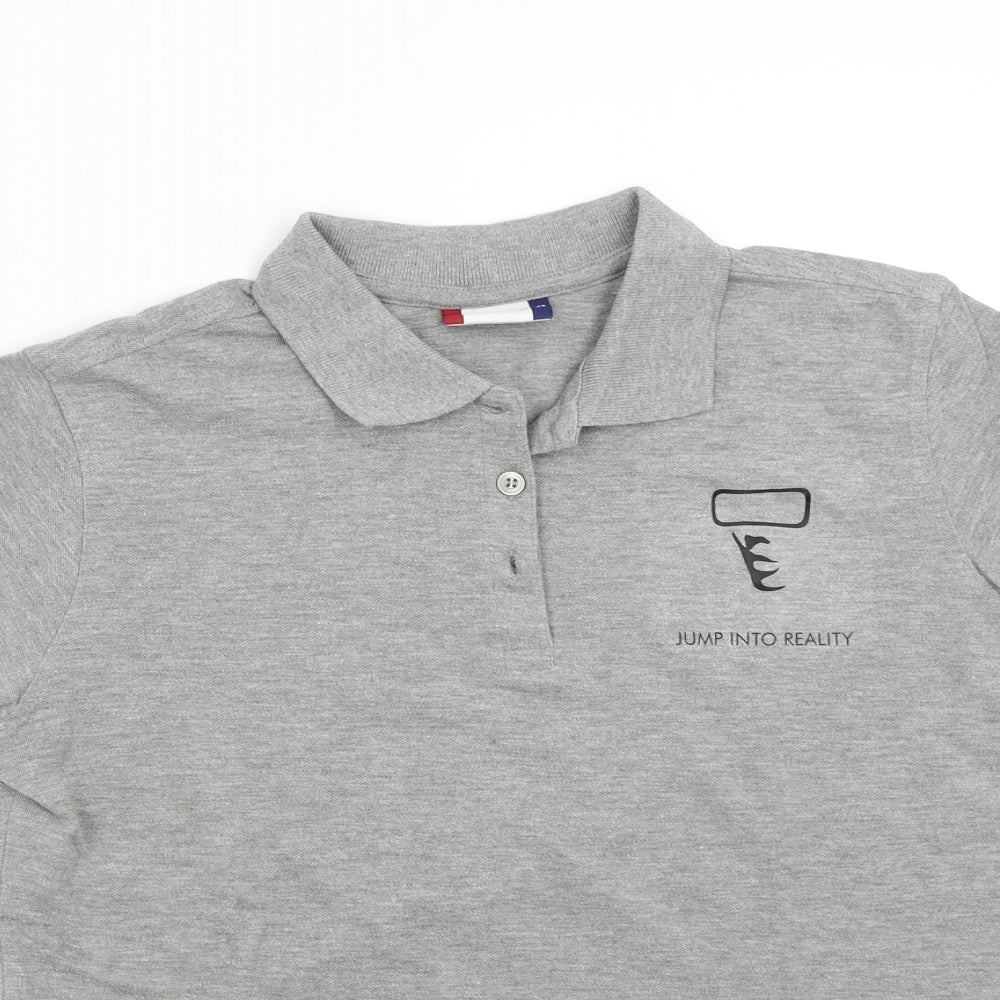 Clique Womens Grey   Basic Polo Size M  - Jump into Reality