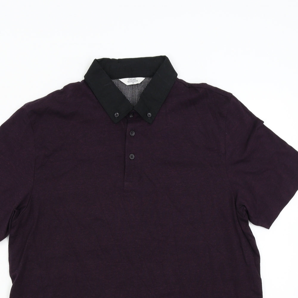 NEXT Mens Purple    Polo Size M