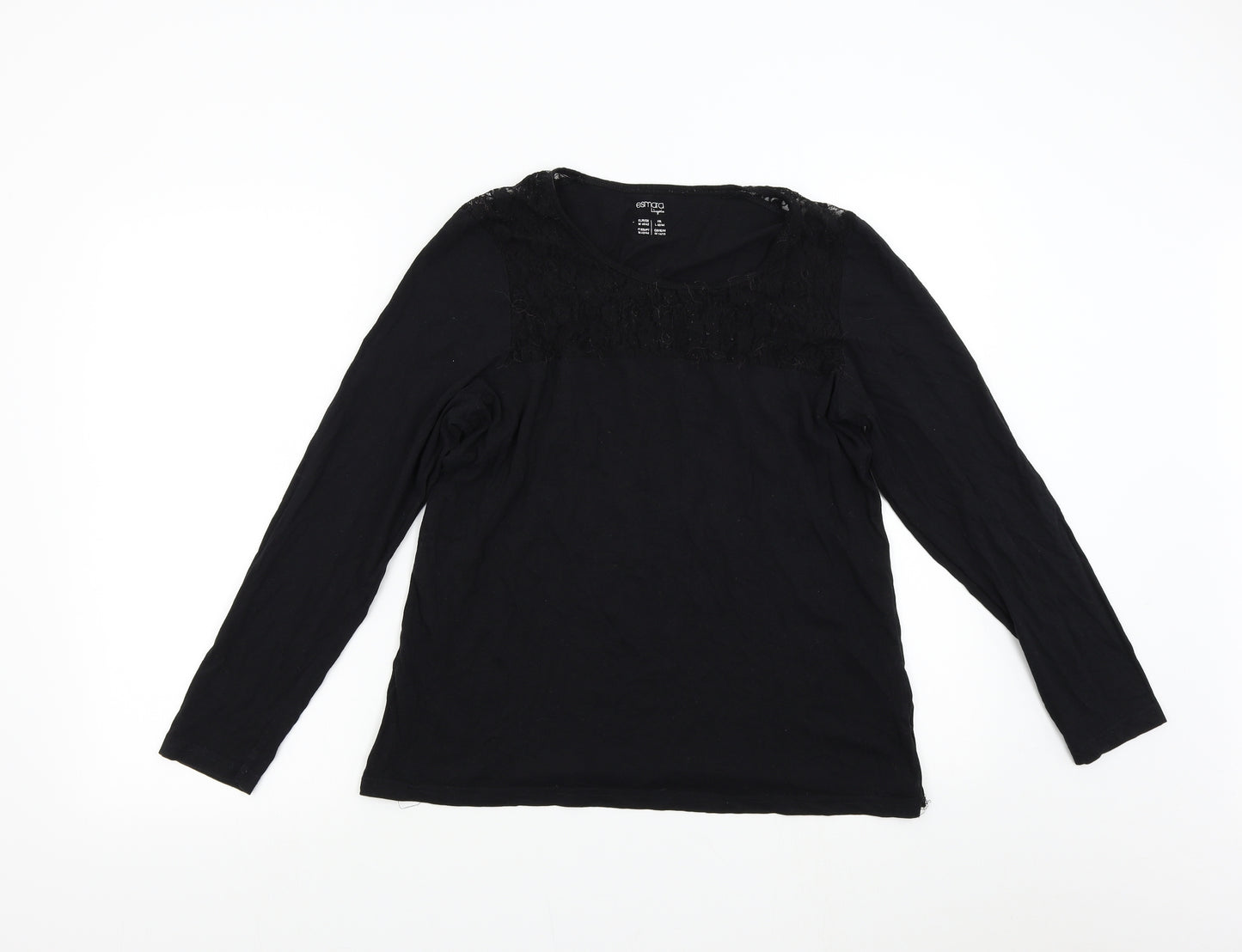 ESMARA Womens Black   Basic T-Shirt Size M