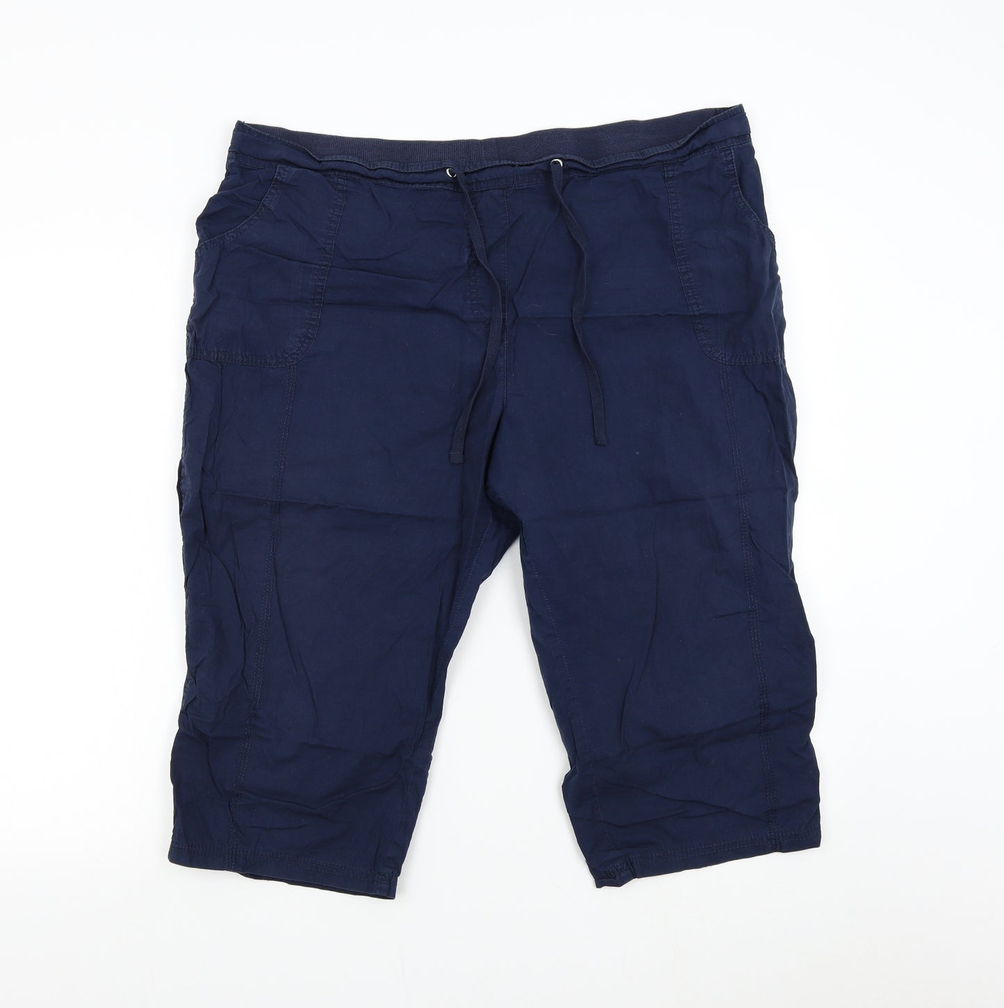 BM Casual Womens Blue   Bermuda Shorts Size 22
