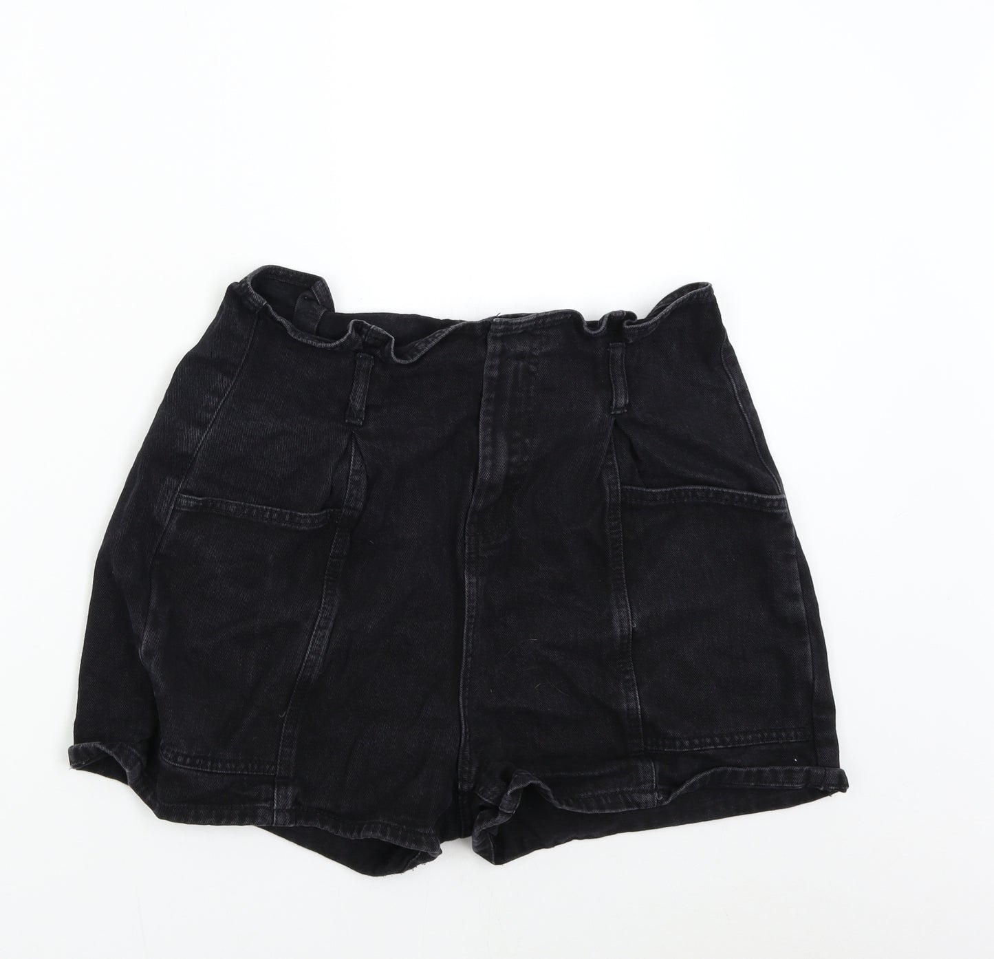 Primark Womens Black  Damask Hot Pants Shorts Size 14