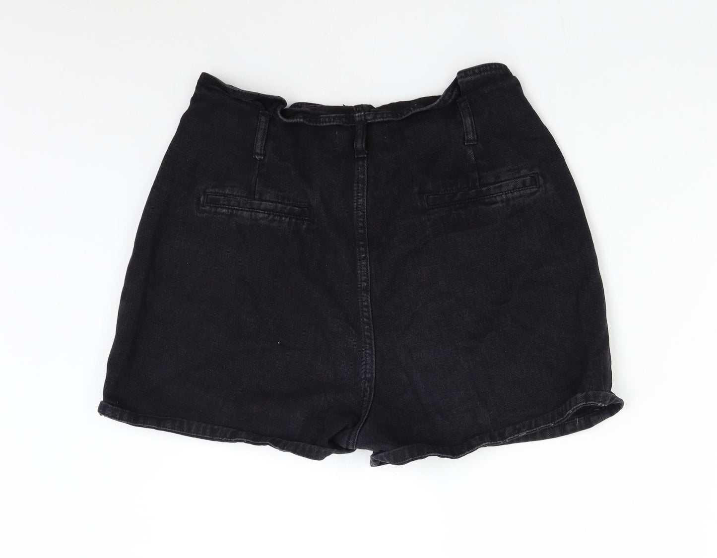 Primark Womens Black  Damask Hot Pants Shorts Size 14