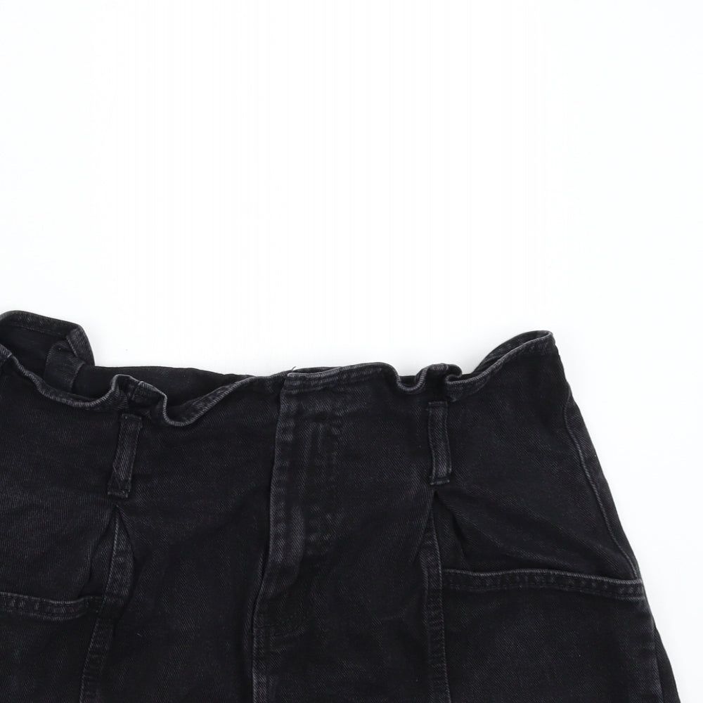 Primark Womens Black  Damask Hot Pants Shorts Size 14