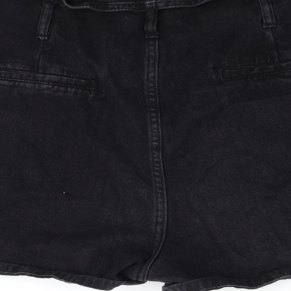 Primark Womens Black  Damask Hot Pants Shorts Size 14