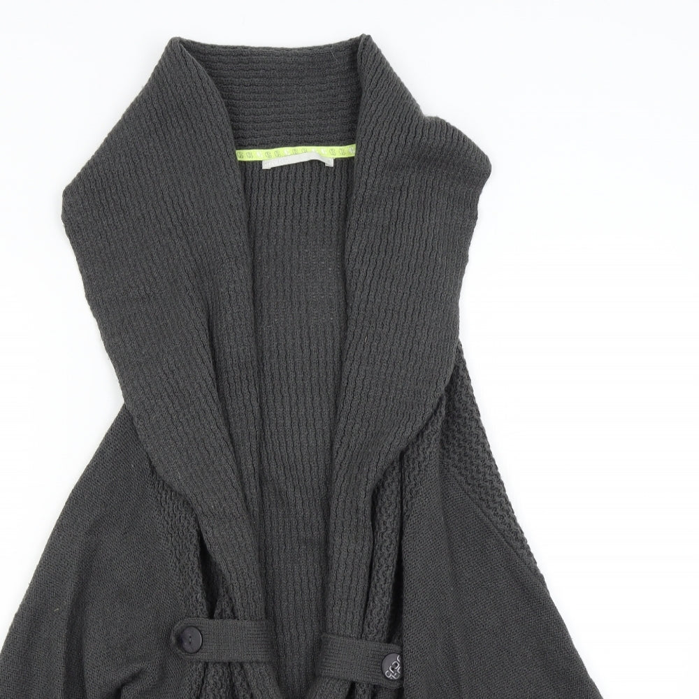 Crafted Womens Grey   Cardigan Jumper Size M