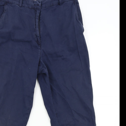 M&S Womens Blue   Trousers  Size 12 L25 in - Short
