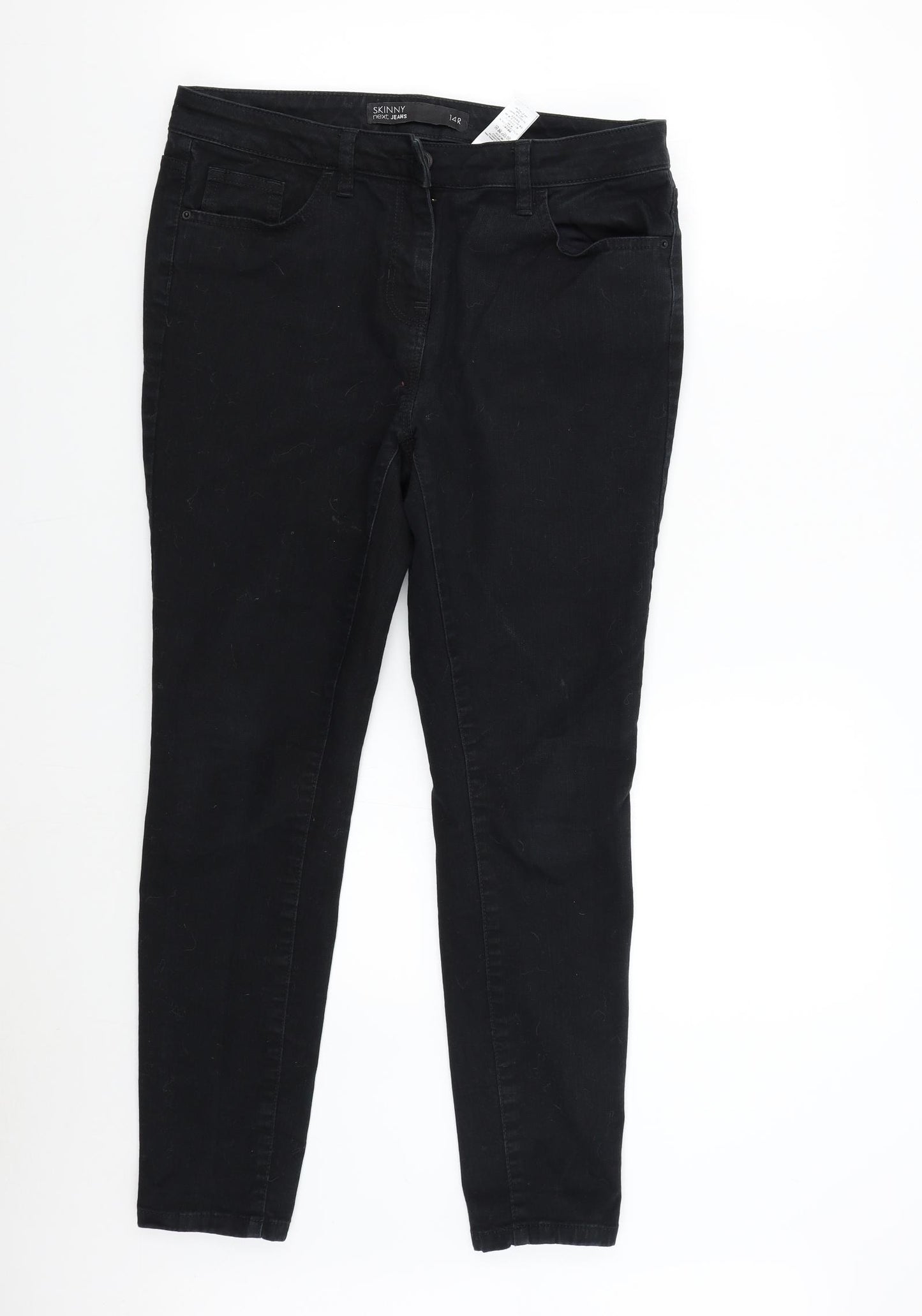NEXT Womens Black  Denim Skinny Jeans Size 14 L28 in