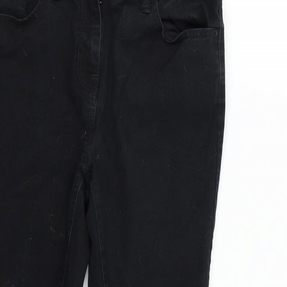 NEXT Womens Black  Denim Skinny Jeans Size 14 L28 in