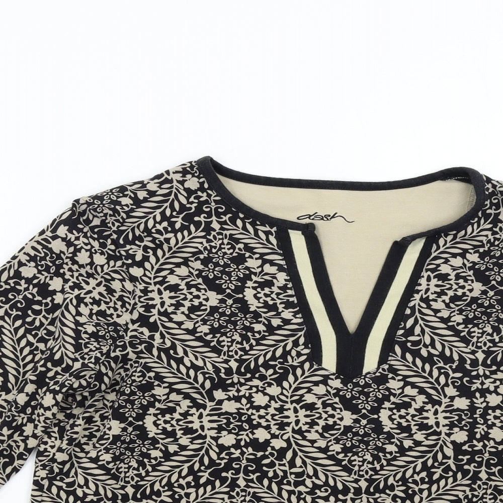 DASH Womens Multicoloured Floral  Basic T-Shirt Size 12