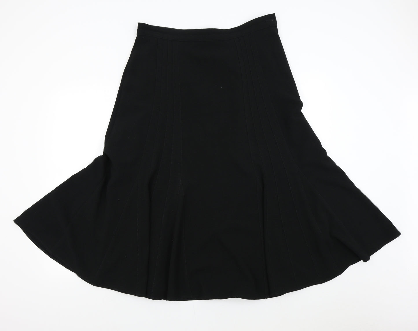M&S Womens Black   Flare Skirt Size 14