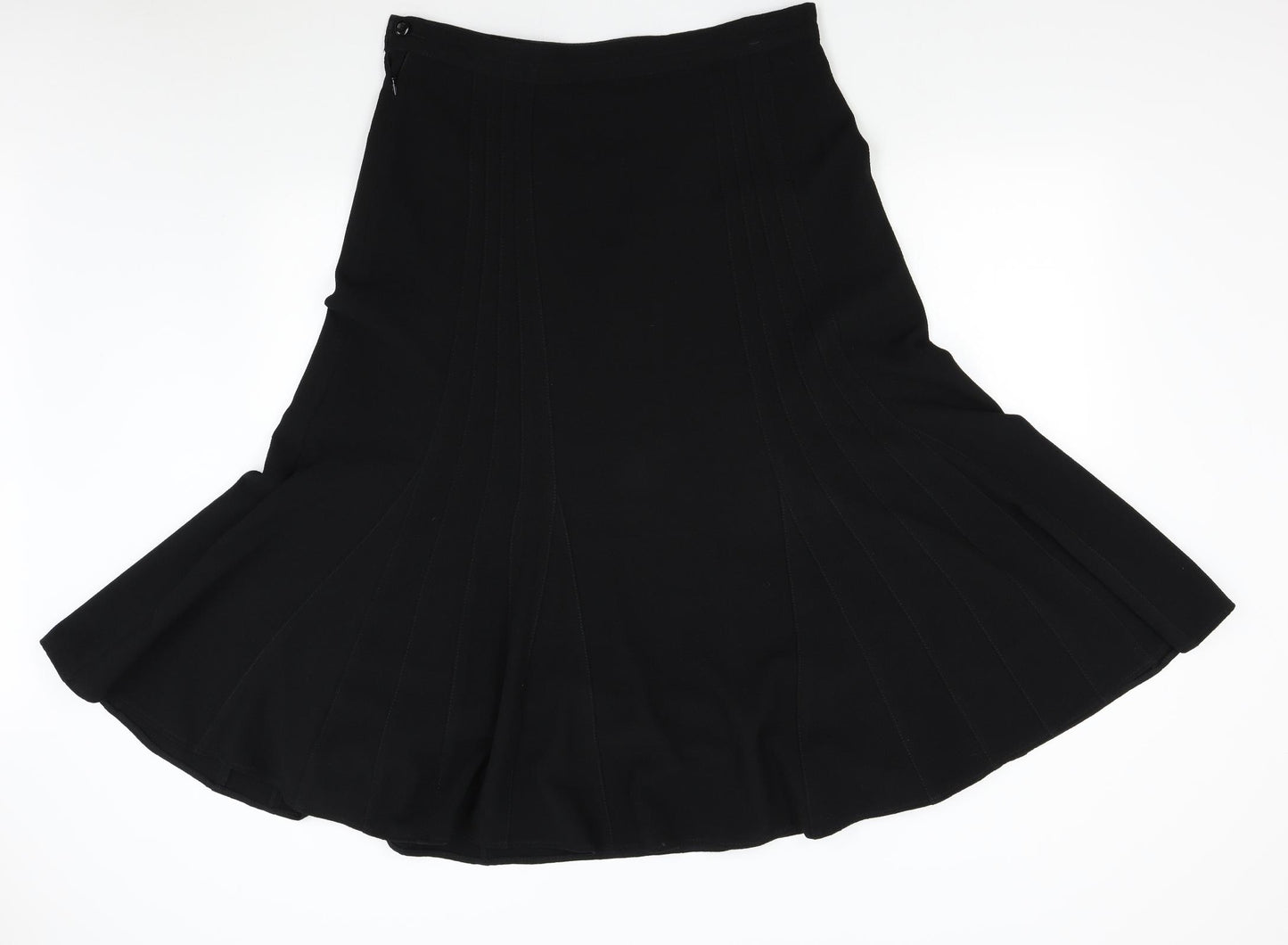 M&S Womens Black   Flare Skirt Size 14