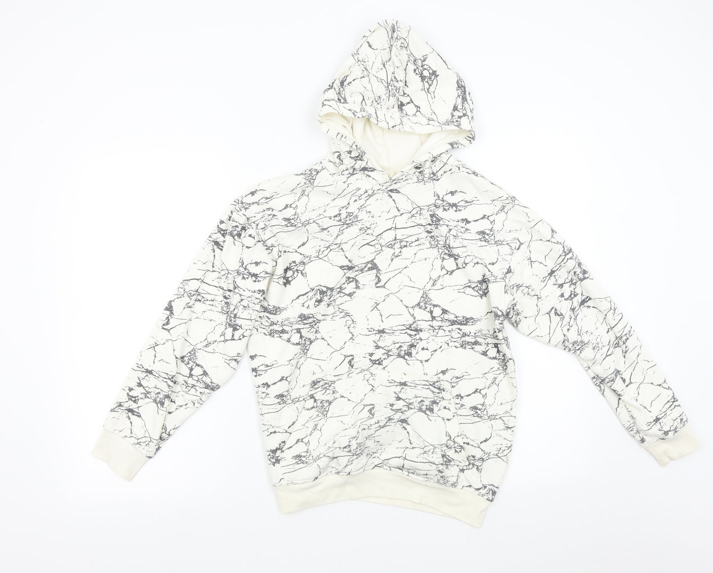 H&M Girls Ivory   Pullover Hoodie Size 10-11 Years