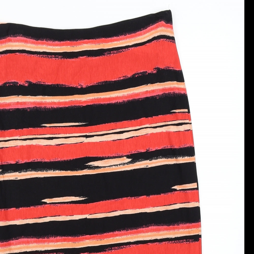M&Co Womens Multicoloured Striped  Straight & Pencil Set Size 14