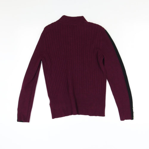 M&S Womens Purple  Knit Pullover Jumper Size 14
