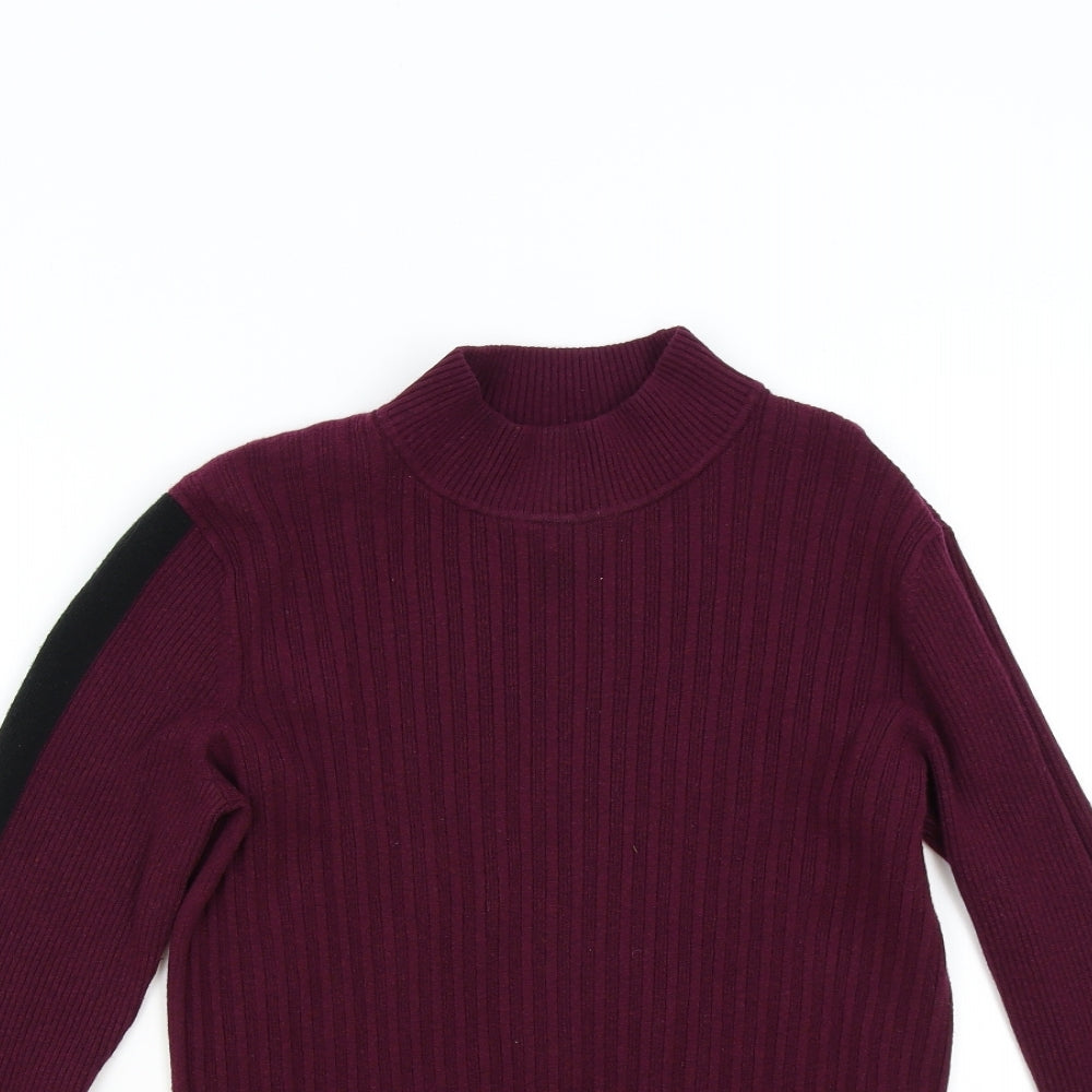 M&S Womens Purple  Knit Pullover Jumper Size 14