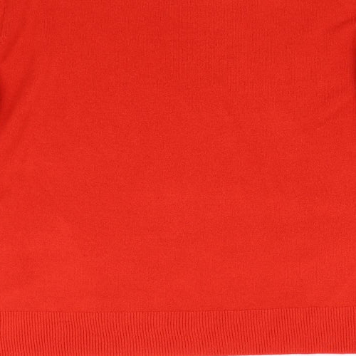 M&S Womens Red  Knit Pullover Jumper Size 14