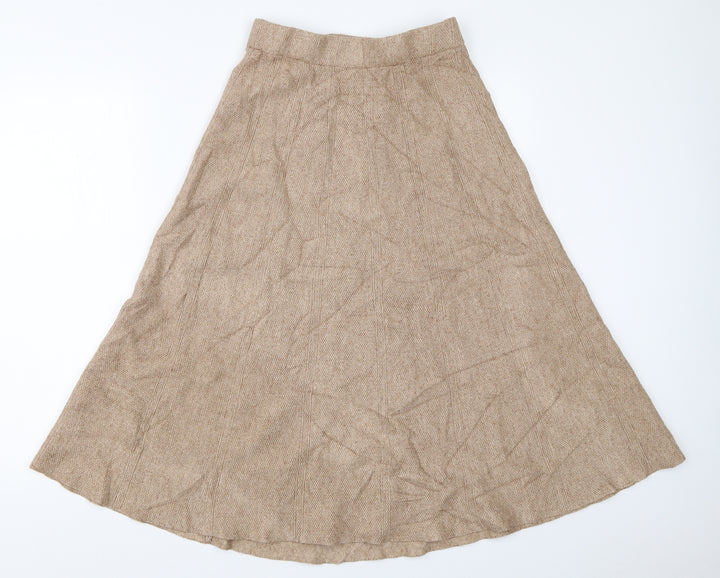 Preworn Womens Beige   Flare Skirt Size 25 in