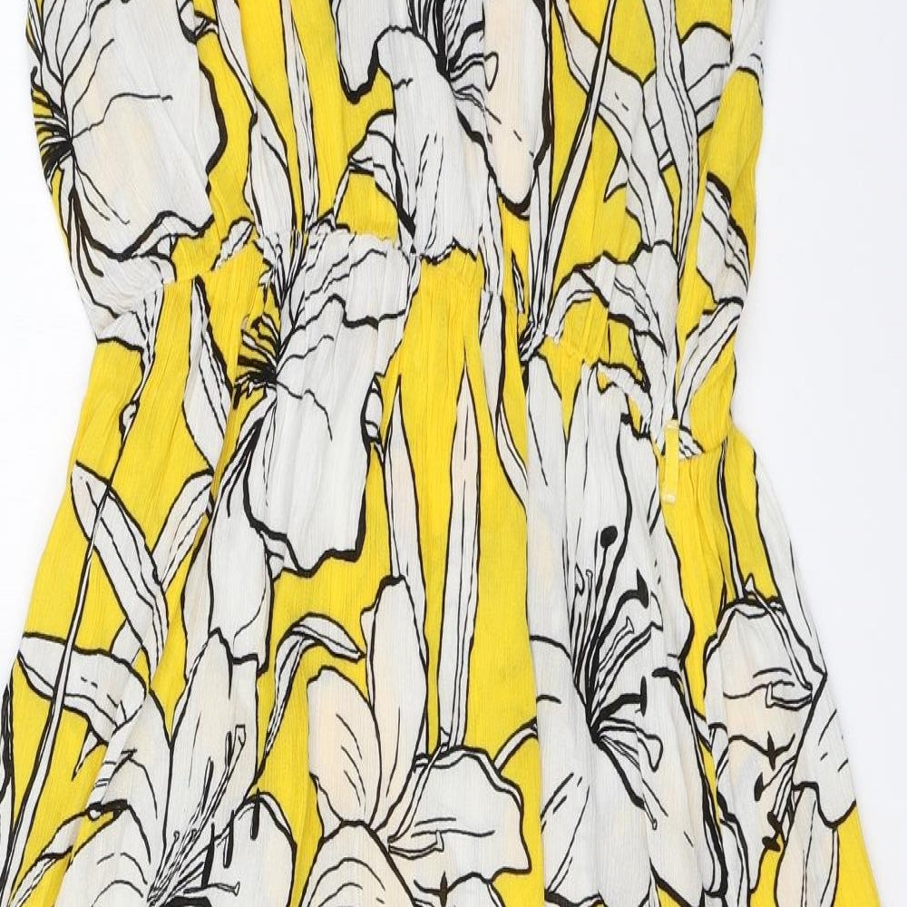 F&F Womens Yellow   Fit & Flare  Size 14