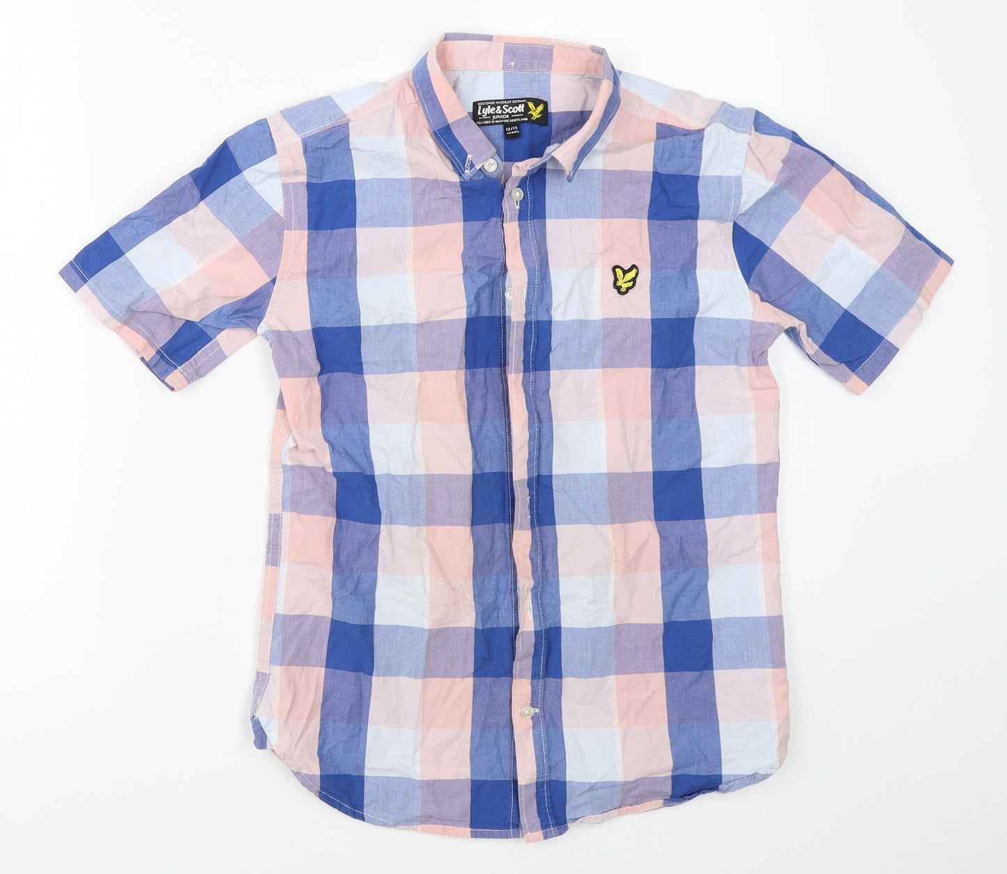 Lyle & Scott Boys Blue   Basic Button-Up Size 12-13 Years