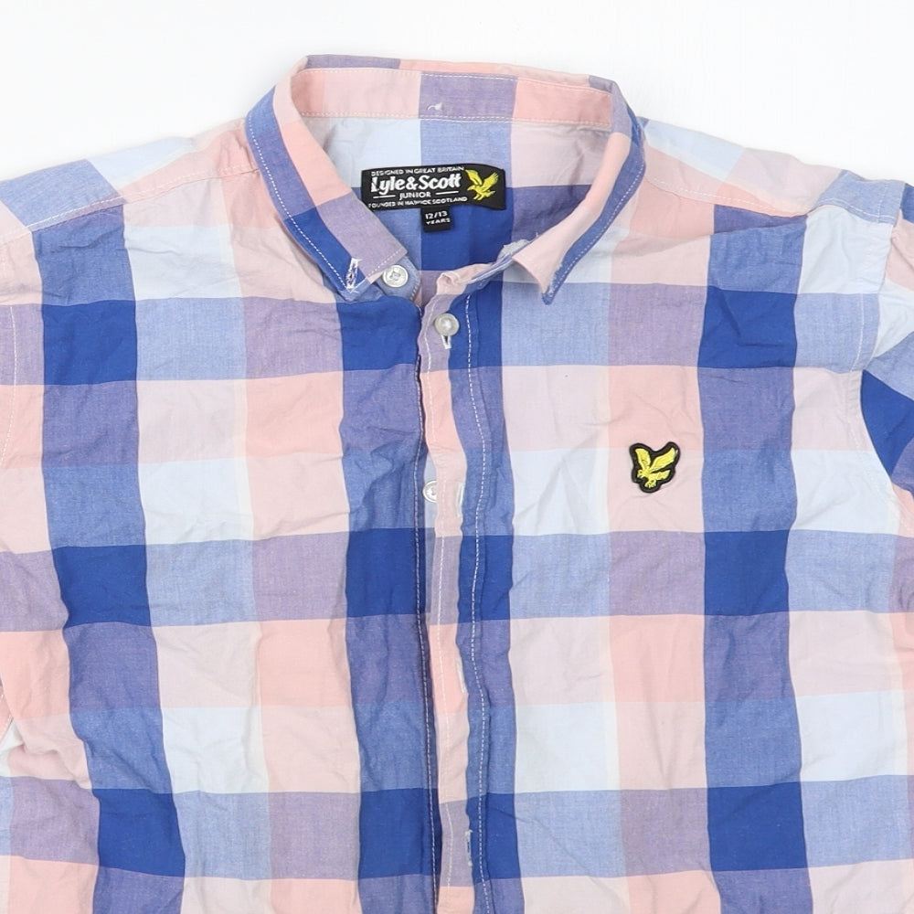 Lyle & Scott Boys Blue   Basic Button-Up Size 12-13 Years
