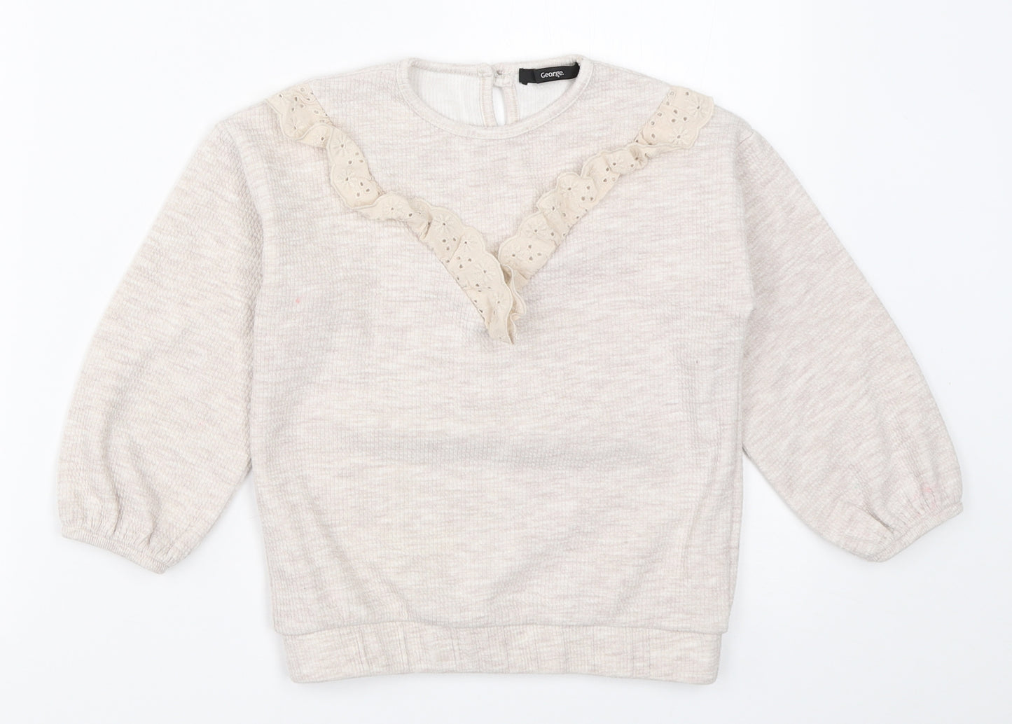 George Girls Beige   Pullover Jumper Size 3-4 Years
