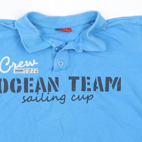 CFL Boys Blue   Basic Polo Size 12-13 Years