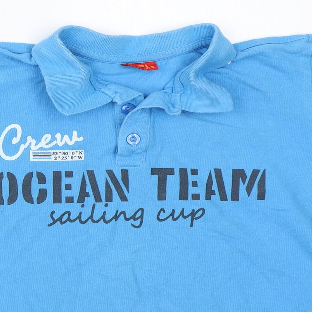 CFL Boys Blue   Basic Polo Size 12-13 Years