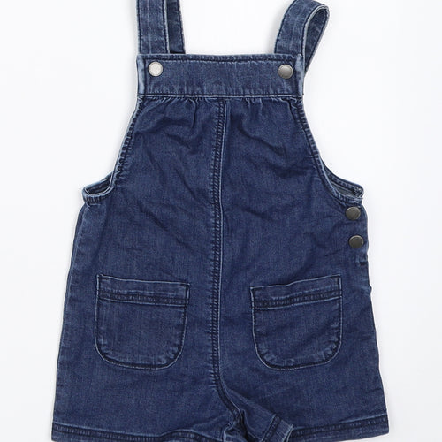 F&F Girls Blue  Denim Dungaree One-Piece Size 12-18 Months