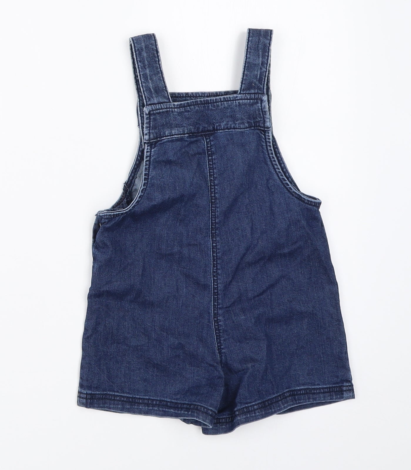 F&F Girls Blue  Denim Dungaree One-Piece Size 12-18 Months