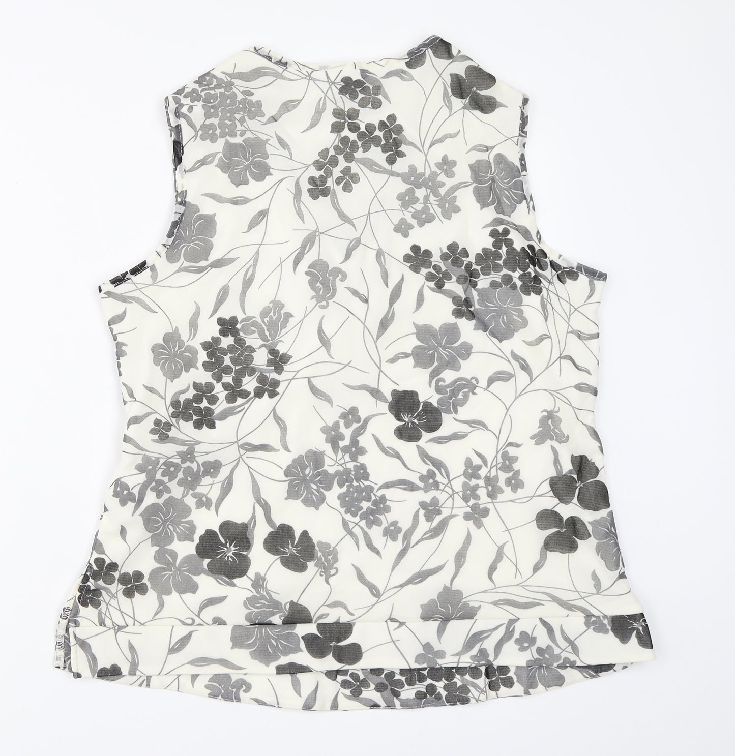 Dorothy Perkins Womens Ivory Floral  Basic Blouse Size 14