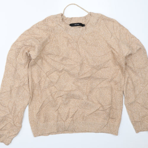 Vera Moda Womens Gold   Pullover Jumper Size S