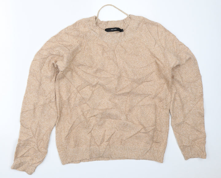 Vera Moda Womens Gold Pullover Jumper Size S