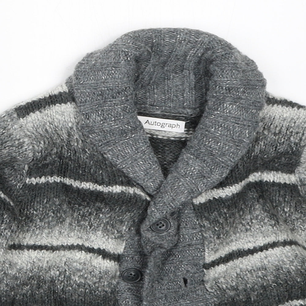 Marks and Spencer Boys Grey   Cardigan Jumper Size 2-3 Years