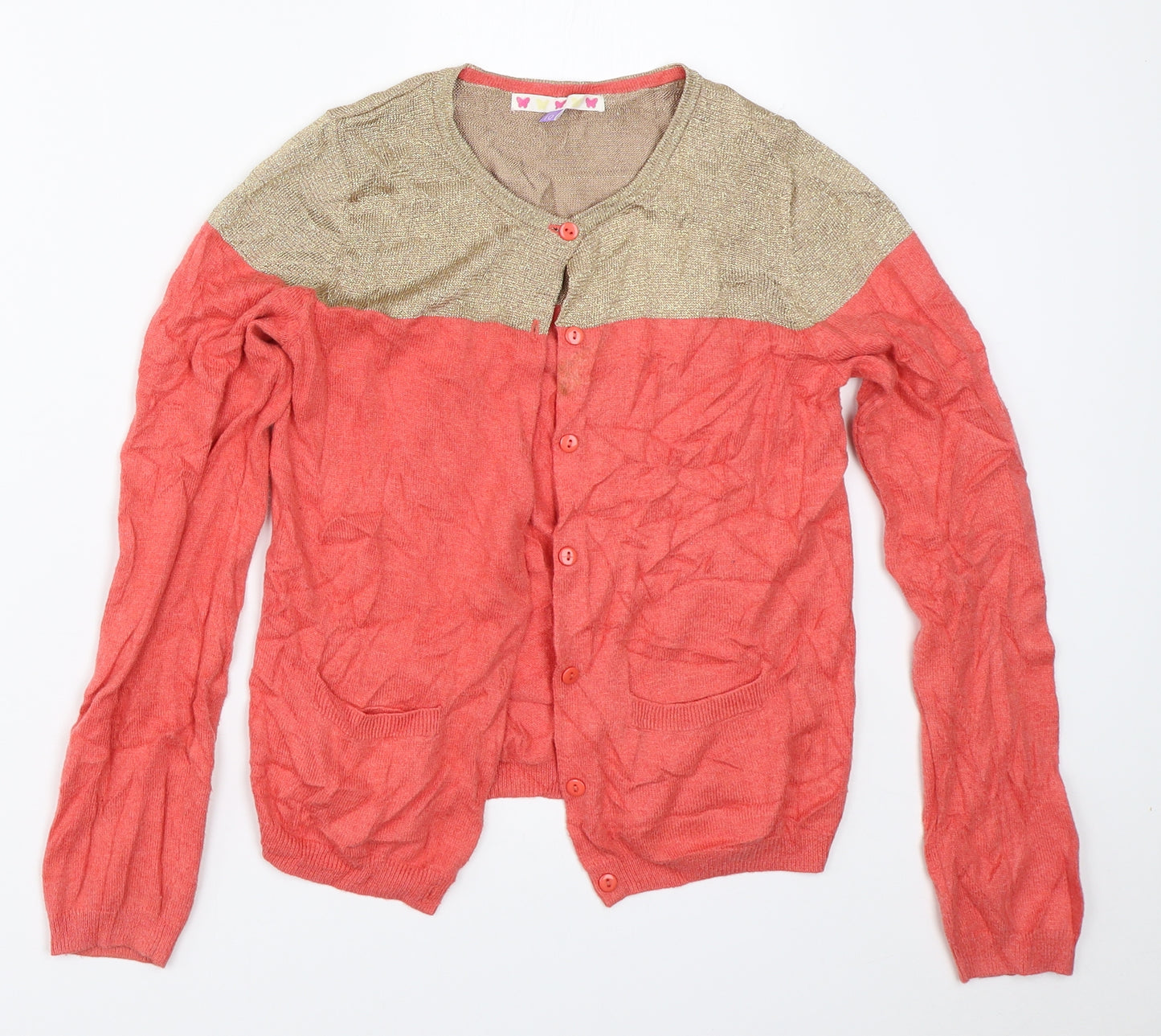 John Lewis Girls Red   Cardigan Jumper Size 10 Years