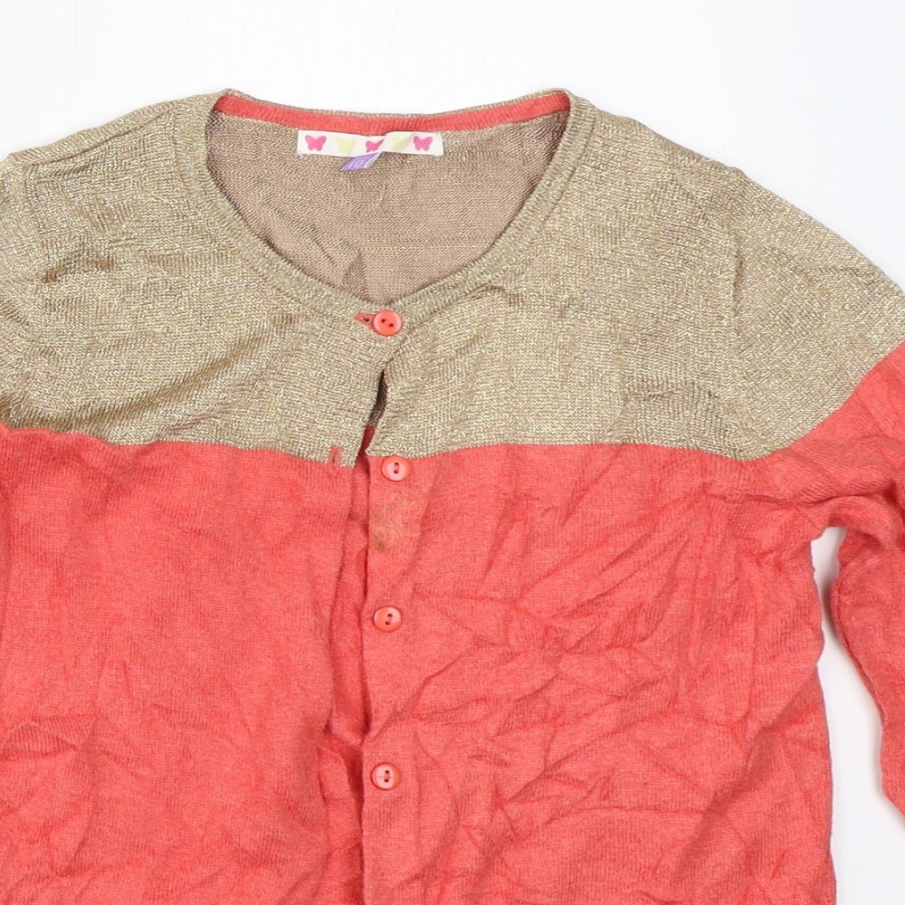 John Lewis Girls Red   Cardigan Jumper Size 10 Years
