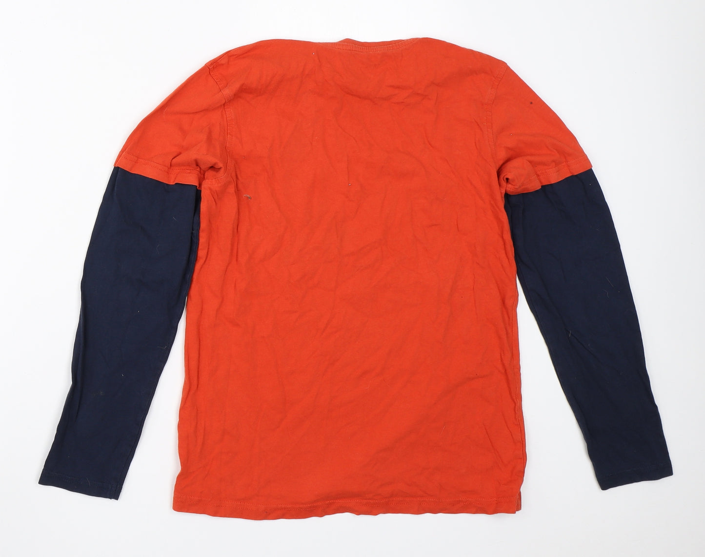 George Boys Orange   Basic T-Shirt Size 13-14 Years