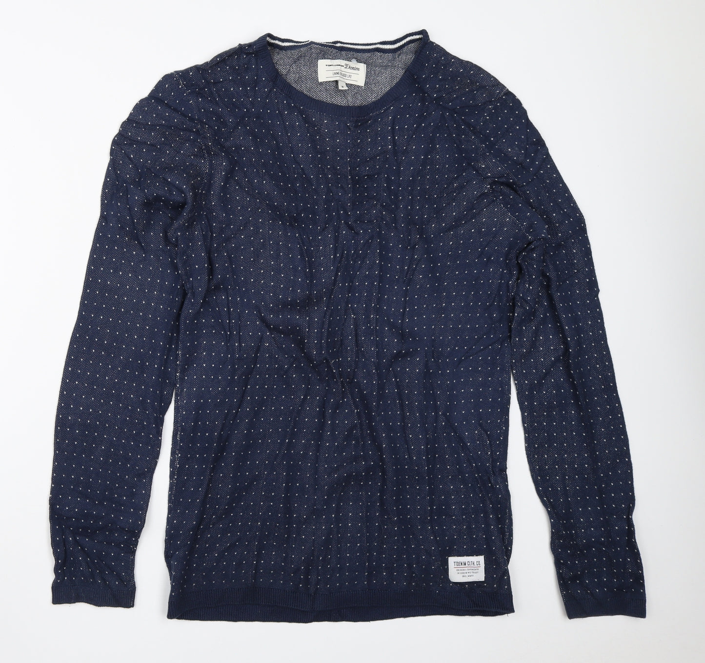 TOM TAILOR Mens Blue   Pullover Jumper Size M