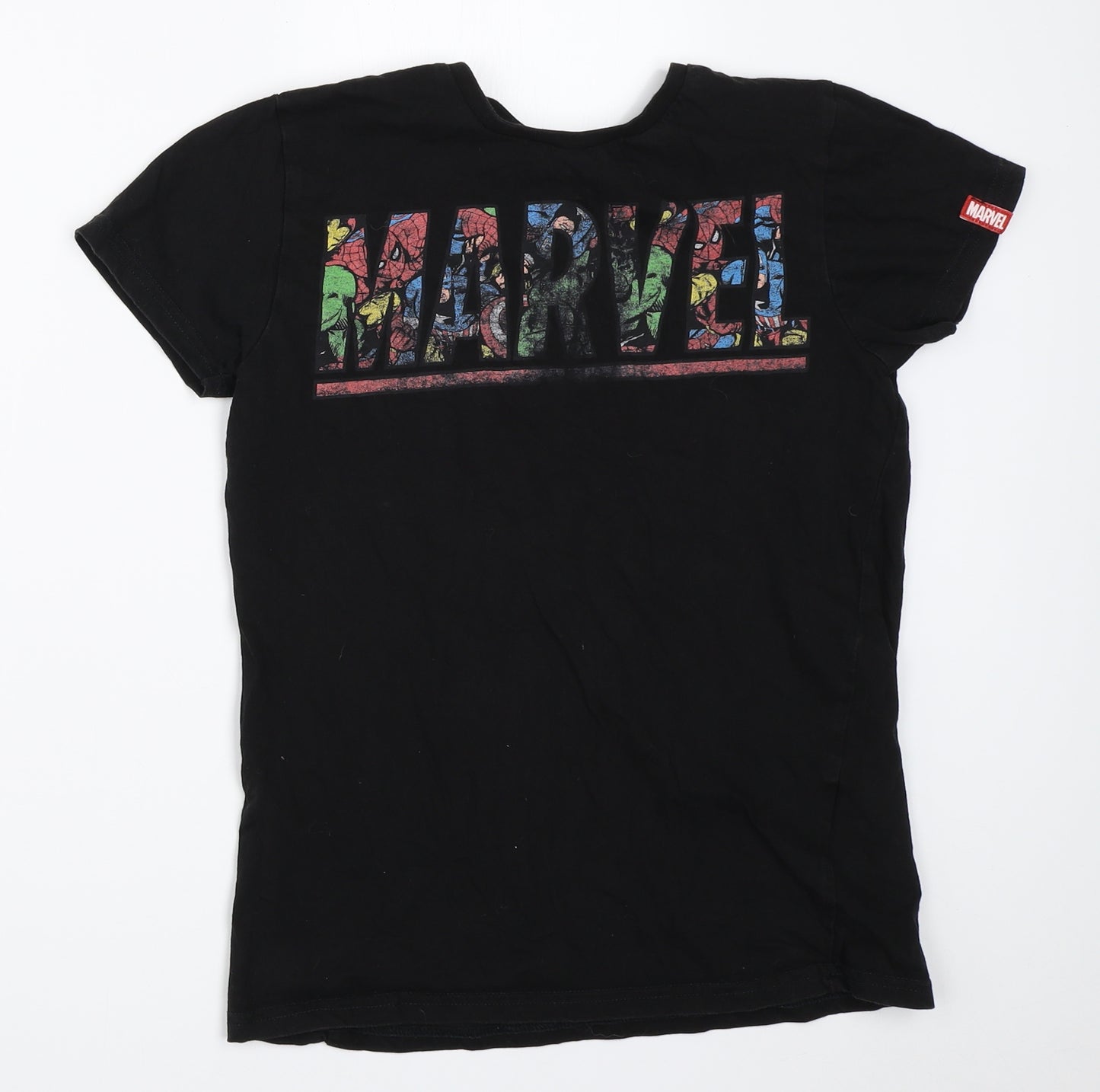 Primark Boys Black   Basic T-Shirt Size 11-12 Years  - marvel spiderman