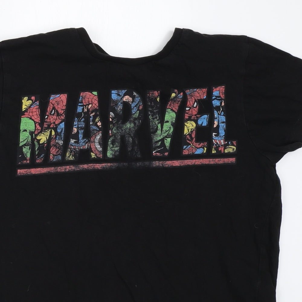 Primark Boys Black   Basic T-Shirt Size 11-12 Years  - marvel spiderman