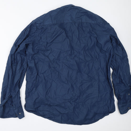 NEXT Mens Blue    Button-Up Size 17.5
