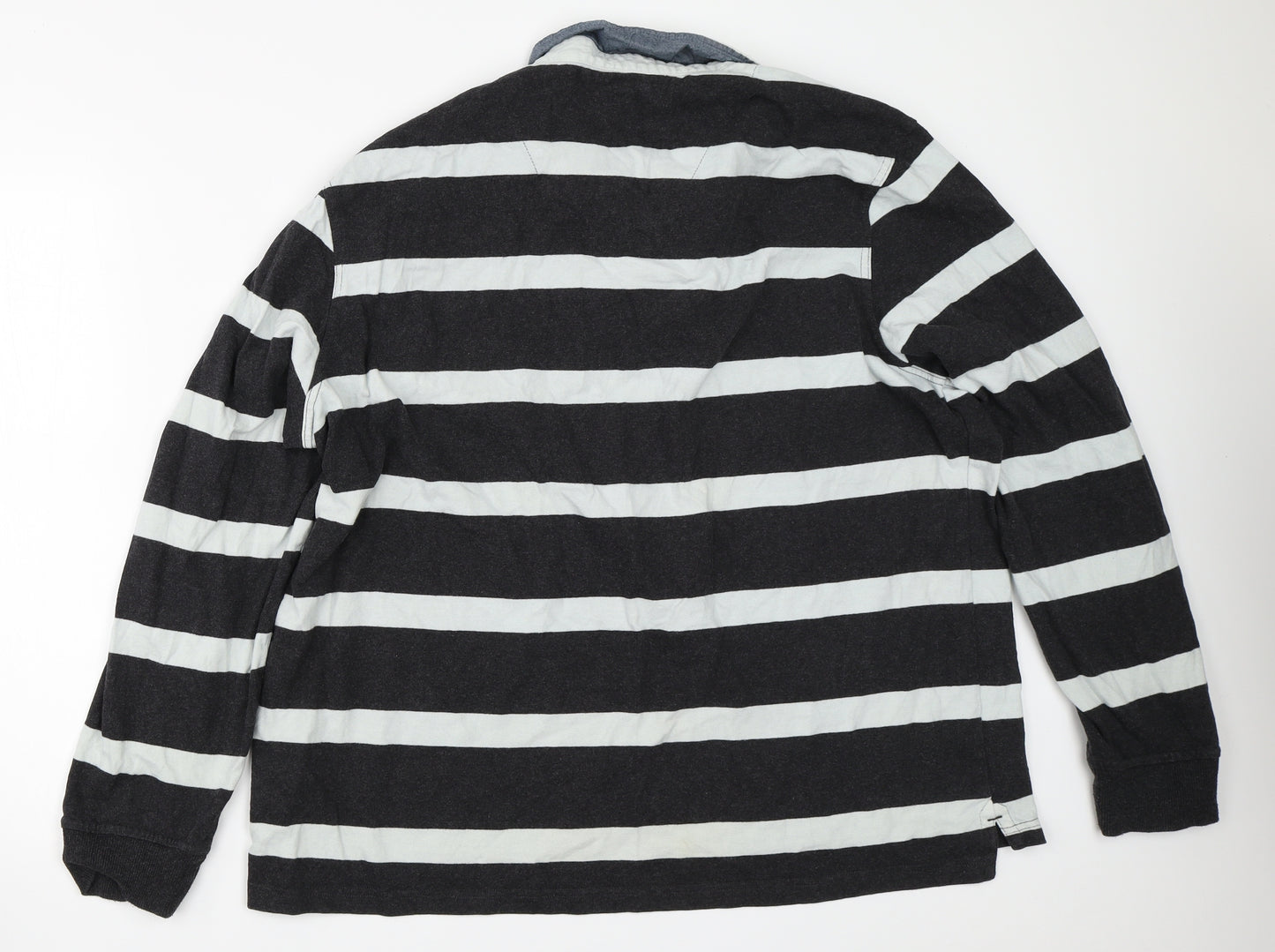 TU Mens Grey Striped  Pullover Sweatshirt Size XL