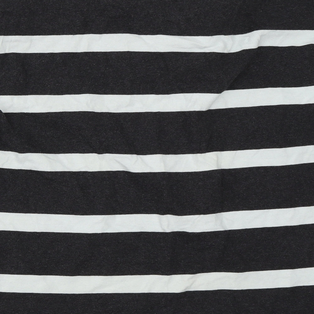 TU Mens Grey Striped  Pullover Sweatshirt Size XL