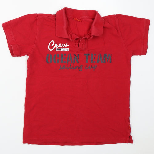 CFL Boys Red   Basic Polo Size 12-13 Years