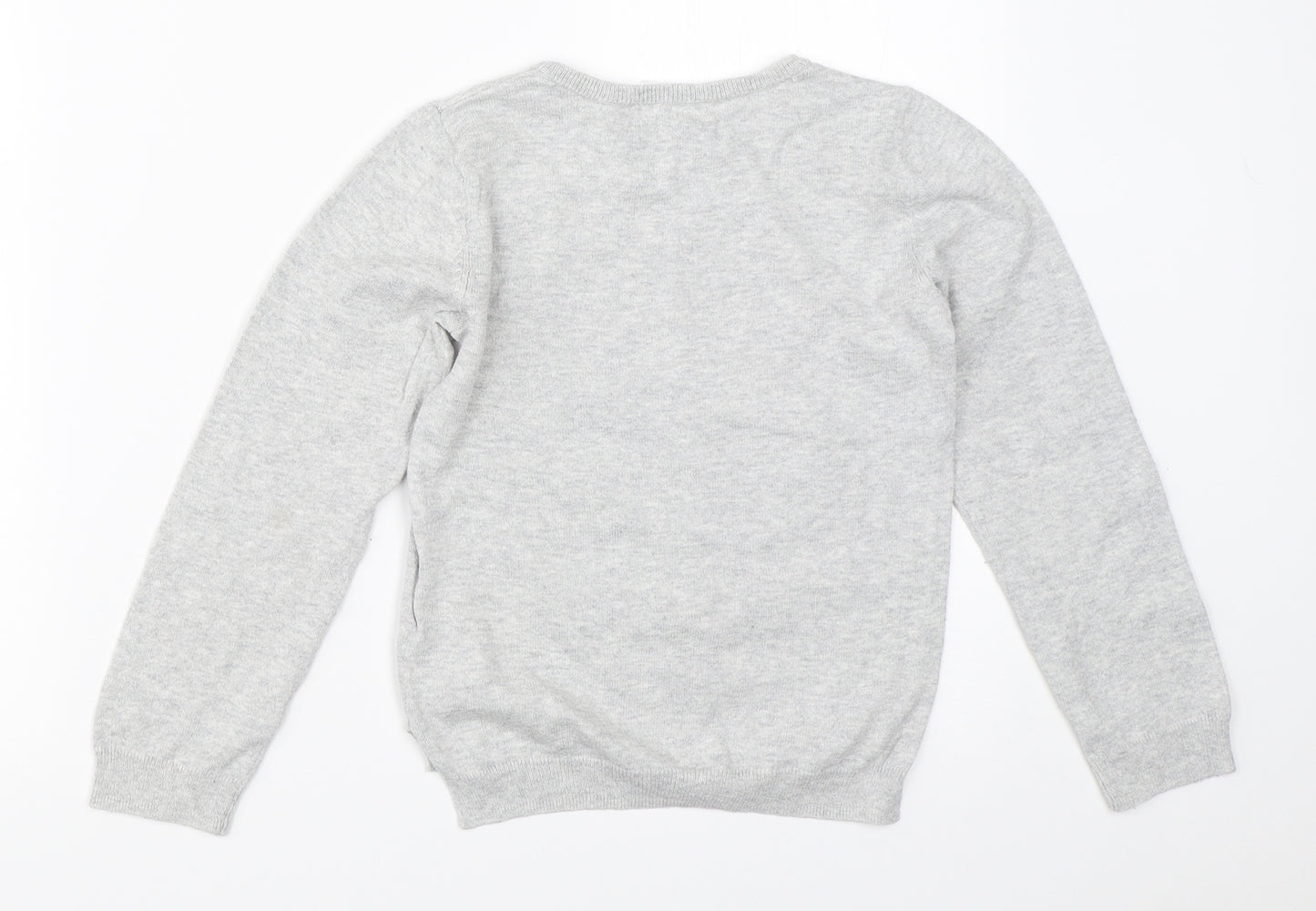 H&M Girls Grey   Pullover Jumper Size 5-6 Years