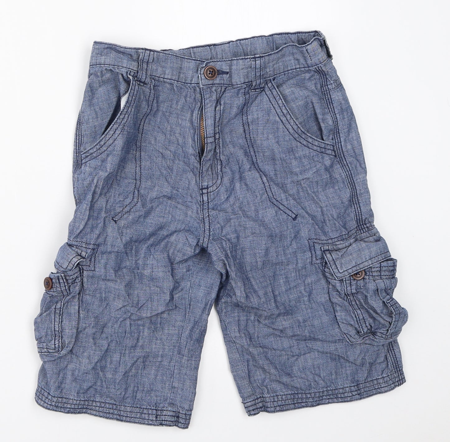 George Boys Blue   Cargo Shorts Size 11-12 Years
