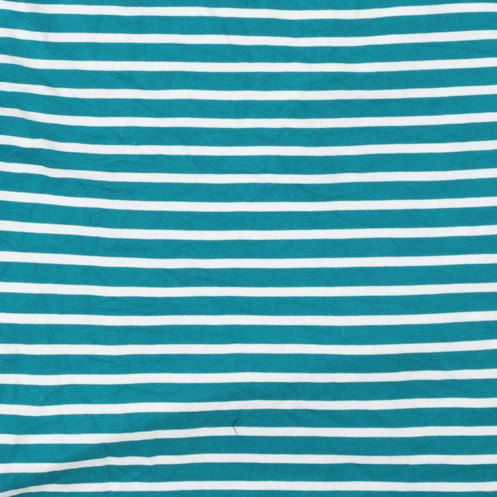 Damart Womens Blue Striped  Basic T-Shirt Size 10