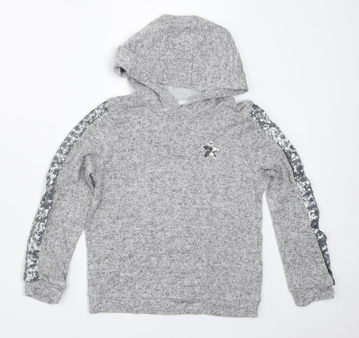 F&F Girls Grey   Pullover Hoodie Size 7-8 Years