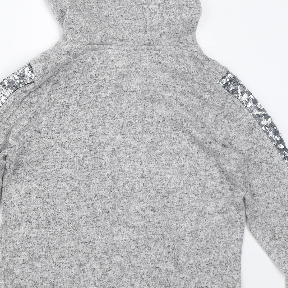 F&F Girls Grey   Pullover Hoodie Size 7-8 Years