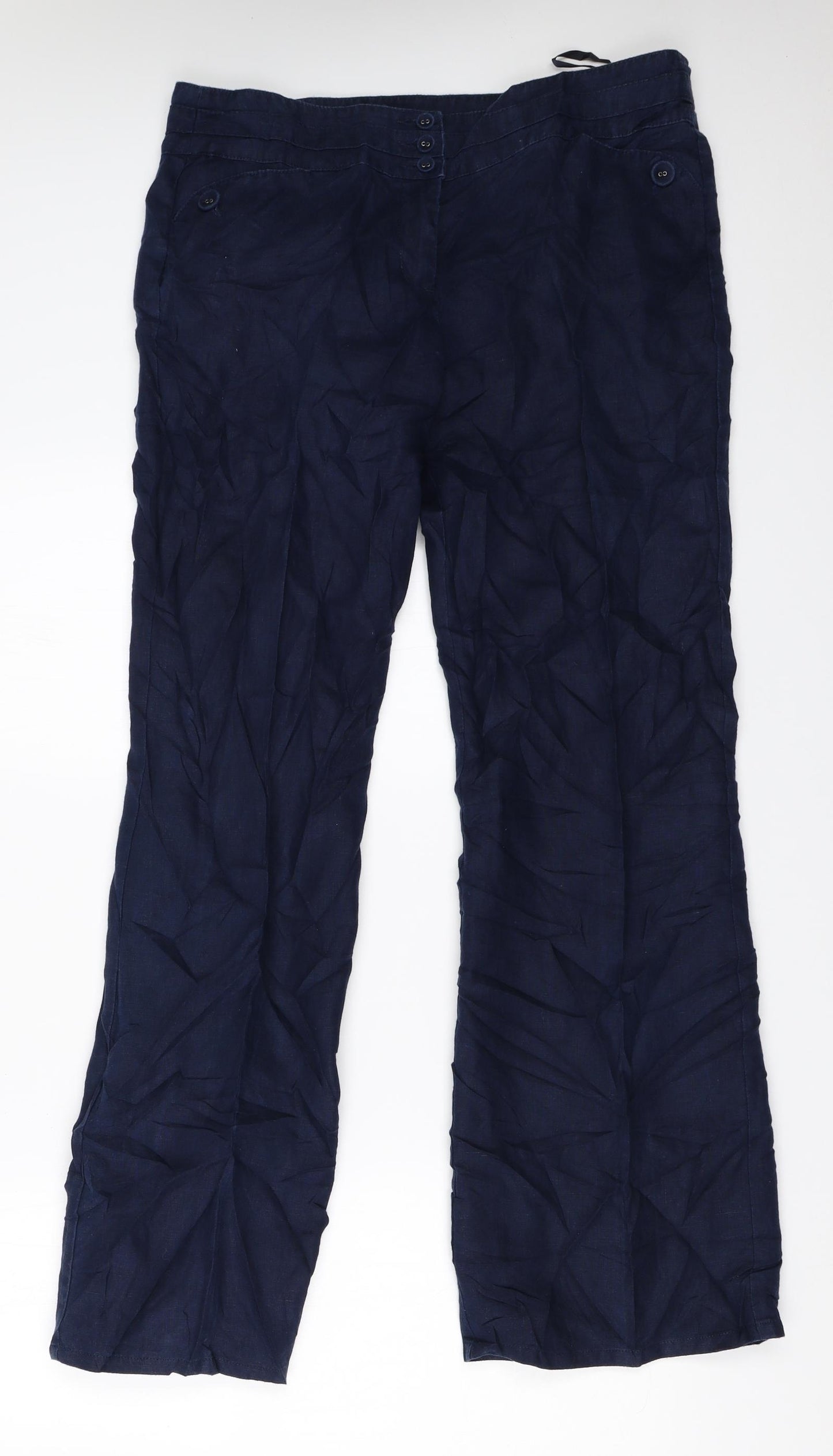 Monsoon Womens Blue   Trousers  Size 12 L31 in