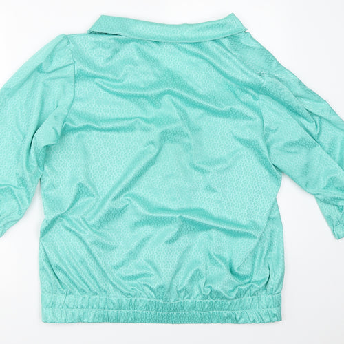 Classic Woman Womens Green   Basic Button-Up Size 12
